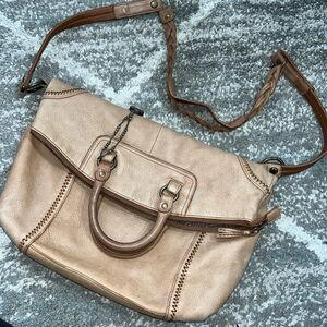 the Sak 100% cow leather brown medium crossbody bag hipster shoulder purse